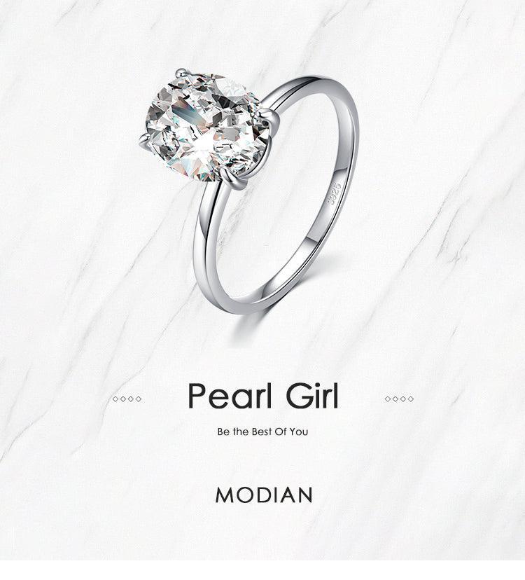 Delightful Luxury Big Oval Cut AAA+ Cubic Zirconia Diamond Engagement Ring - The Jewellery Supermarket