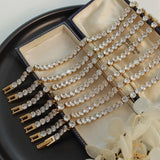 EXQUISITE Gold Plated Titanium Steel AAA+ Cubic Zirconia Simulated Diamonds Tennis Chain Bracelet for Women - The Jewellery Supermarket