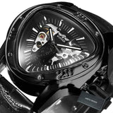 NEW - Men Golden Triangle Skeleton Mechanical Automatic Sport Watch - The Jewellery Supermarket