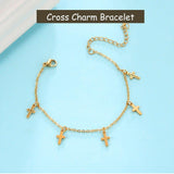 Boho Stainless Steel Christian Cross Charm Bracelets for Women - Religious Jewellery  - The Jewellery Supermarket