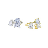 NEW ARRIVAL - AAA+ Cubic Zirconia Diamonds Open Adjusted Geometric Rings - The Jewellery Supermarket