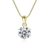 Choice 1 Carat Round Cut VVS Blue Green Colour Real High Quality Moissanite Diamonds Pendants - Fine Jewellery - The Jewellery Supermarket