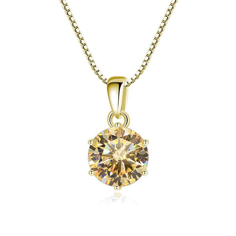 Admirable 1 CT Round cut VVS Real Top Quality Moissanite Diamonds Necklace For Women - Fine Jewellery - The Jewellery Supermarket