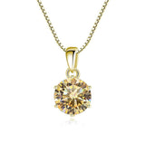 Admirable 1 CT Round cut VVS Real Top Quality Moissanite Diamonds Necklace For Women - Fine Jewellery - The Jewellery Supermarket
