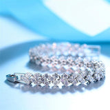 *NEW* Ideal Gifts - Luxury AAA+ Cubic Zirconia Diamonds Rose Gold Tennis Bracelet - The Jewellery Supermarket