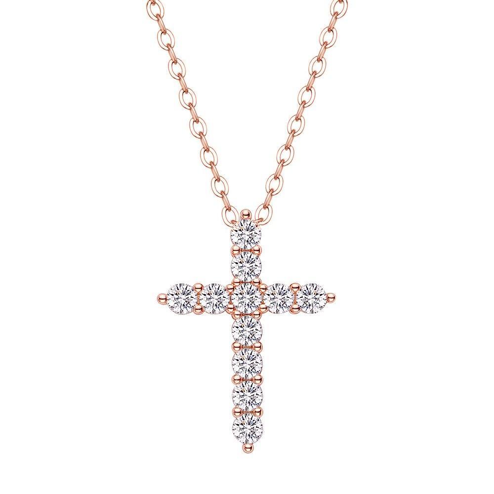 Marvelous 2.5, 3, 4mm Real High Quality Moissanite Diamonds Jesus Cross Pendant Necklace - Fine Jewellery - The Jewellery Supermarket