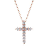 Marvelous 2.5, 3, 4mm Real High Quality Moissanite Diamonds Jesus Cross Pendant Necklace - Fine Jewellery - The Jewellery Supermarket