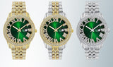 NEW Elegant Stylish Iced Out Simulated Diamond Top Brand Date Waterproof Quartz Fashion Watch - The Jewellery Supermarket