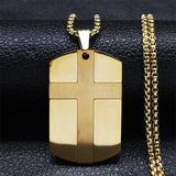 Christian Jesus Cross Necklace - Stainless Steel Fear Not for I Am with You Bible Verse Encourage Jewellery - The Jewellery Supermarket