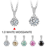 1 Carat Round Brilliant Cut D Color High Quality Moissanite Diamonds Necklace - Luxury Gemstone Necklace - The Jewellery Supermarket