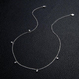 Charming Round Cut 2.5mm D Color High Quality Moissanite Diamonds Charm Choker Necklace - Fine Jewellery - The Jewellery Supermarket