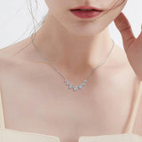 Dazzling 1ct, 0.5ct, 0.3ct,0.1ct High Quality Moissanite Diamonds Necklace For Women - Luxury Jewellery - The Jewellery Supermarket