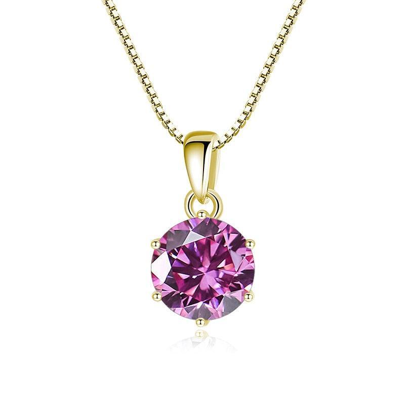 Admirable 1 CT Round cut VVS Real Top Quality Moissanite Diamonds Necklace For Women - Fine Jewellery - The Jewellery Supermarket