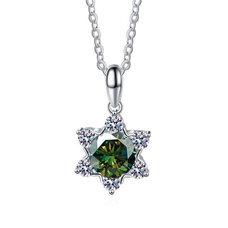 1 Carat VVS D Color High Quality Moissanite Diamonds Snowflake Star of David Design Pendant - Fine Jewellery - The Jewellery Supermarket