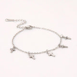 Boho Stainless Steel Christian Cross Charm Bracelets for Women - Religious Jewellery  - The Jewellery Supermarket