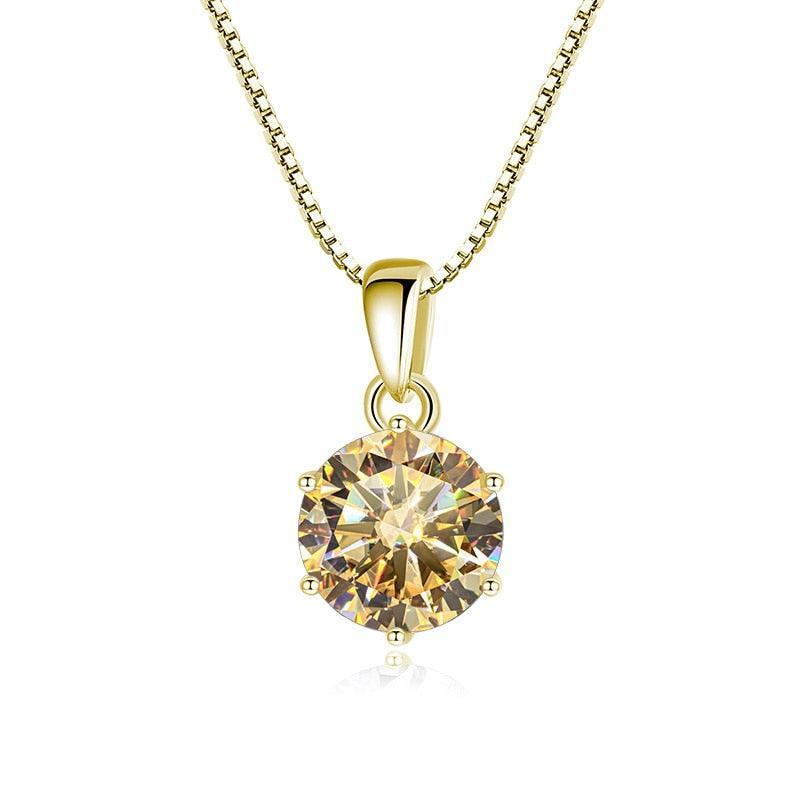 Admirable 1 CT Round cut VVS Real Top Quality Moissanite Diamonds Necklace For Women - Fine Jewellery - The Jewellery Supermarket