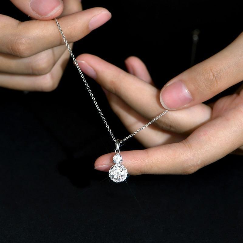 Wonderful Round Cut 1CT D Color High Quality Moissanite Diamonds 6.5mm Gemstone Necklace - Fine Jewellery - The Jewellery Supermarket