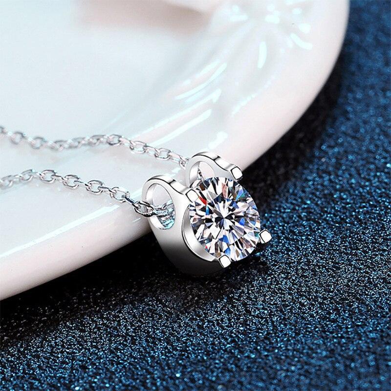 Super Shiny Round Cut 1ct High Quality Moissanite Diamonds Luxury Necklace - Fine Jewellery - The Jewellery Supermarket