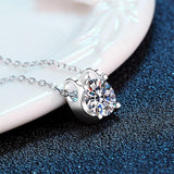 Super Shiny Round Cut 1ct High Quality Moissanite Diamonds Luxury Necklace - Fine Jewellery - The Jewellery Supermarket