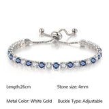 NEW Luxury Cute Multicolor Cubic Zirconia Crystals Charming Hand Made Tennis Bracelets For Women - The Jewellery Supermarket