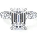 New Luxury Princess Cut Silver Color AAA+ CZ Diamonds Designer Engagement Ring - The Jewellery Supermarket
