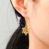 NEW Star of David Vintage Style Triple Spiral Drop Religious Earrings - The Jewellery Supermarket