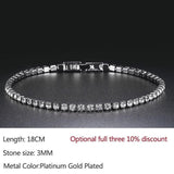 Luxury Shiny Round AAA+ Cubic Zirconia Diamond Tennis Gold Silver Colour Bracelets For Women - The Jewellery Supermarket