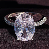 Dazzling Luxury Oval Pink AAA+ Cubic Zirconia Popular Rings