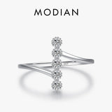 Authentic AAAA Simulated Diamonds 925 Sterling Silver Fashion Delicate Ring - Engagement Fine Jewellery
