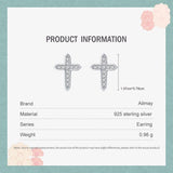 Popular Cross Dazzling Silver AAA+ Zircon Stud Fashion Classic Earrings - Fine Christian Jewellery - The Jewellery Supermarket
