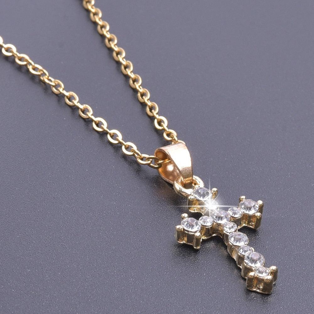 NEW HOT SELLERS - Charming Crystal Rhinestone Christ Crosses Pendant Necklaces For Women - The Jewellery Supermarket