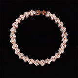 *NEW* Ideal Gifts - Luxury AAA+ Cubic Zirconia Diamonds Rose Gold Tennis Bracelet - The Jewellery Supermarket