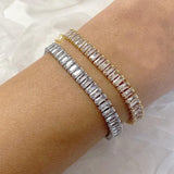 NEW Adjustable Various Size Clear AAA+ Zircon Diamonds Geometric Tennis Bracelets For Women - The Jewellery Supermarket