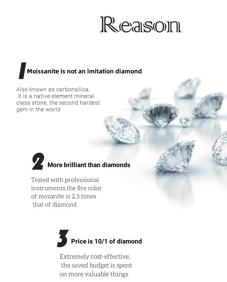 Admirable 1 CT Round cut VVS Real Top Quality Moissanite Diamonds Necklace For Women - Fine Jewellery - The Jewellery Supermarket