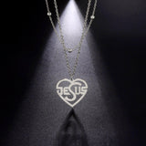 Charming Christian Jesus Heart Stainless Steel Pendant Necklace for Women - Religious Jewellery - The Jewellery Supermarket