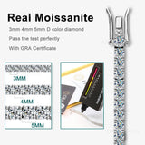 Sparkling Real D Colour VVS 4mm Moissanite Full High Quality Moissanite Diamonds Tennis Bracelet - Fine Jewellery - The Jewellery Supermarket