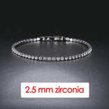 POPULAR - Trendy AAA+ Cubic Zirconia Silver Color Women's Tennis Bracelet - Hand Made jewellery - The Jewellery Supermarket