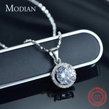 Luxury Women Silver Color Genuine AAA Level Zircon Diamonds Sterling Chain Necklace For Gift Jewelry - The Jewellery Supermarket