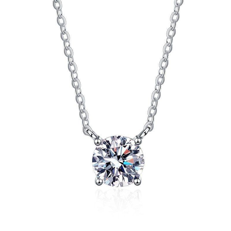 Super Shiny Round Cut 1ct High Quality Moissanite Diamonds Luxury Necklace - Fine Jewellery - The Jewellery Supermarket