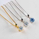 Choice 1 Carat Round Cut VVS Blue Green Colour Real High Quality Moissanite Diamonds Pendants - Fine Jewellery