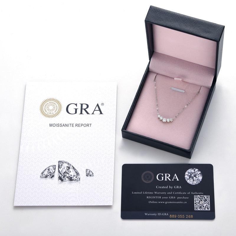 Impressive High Quality Moissanite Diamonds Trendy Smile 5 Stone Choker Necklace Jewellery - The Jewellery Supermarket