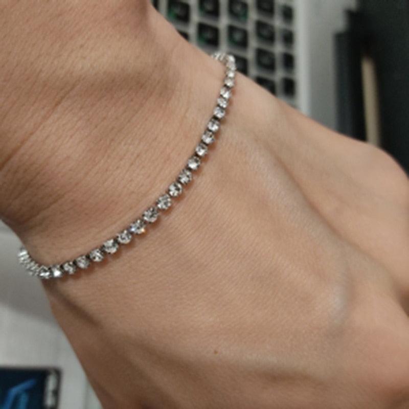 POPULAR - Trendy AAA+ Cubic Zirconia Silver Color Women's Tennis Bracelet - Hand Made jewellery - The Jewellery Supermarket