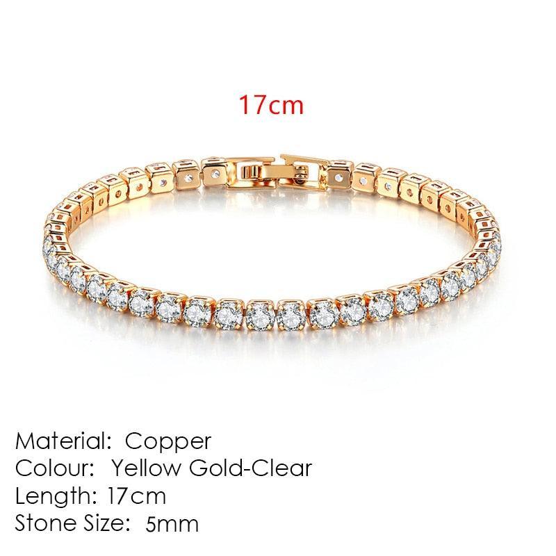 AMAZING Shiny AAA+ Cubic Zirconia Simulated Diamonds Chain Crystal Women's Dazzling Tennis Bracelets - The Jewellery Supermarket