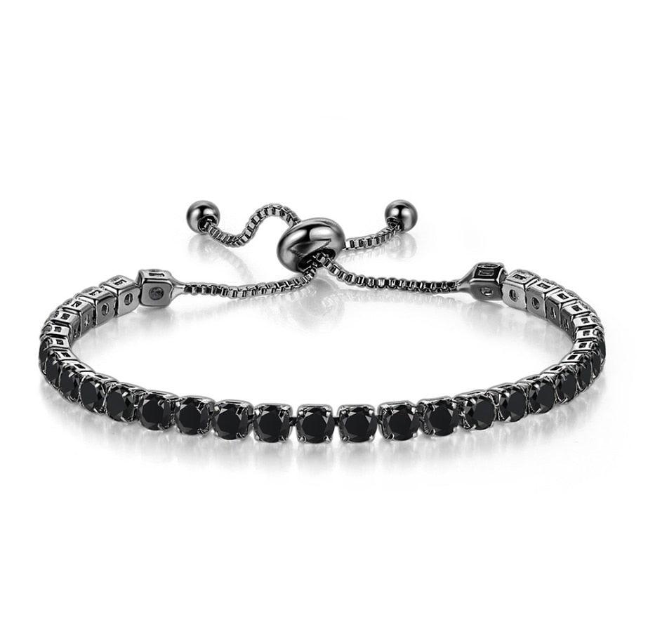 CHARMING Adjustable Colorful Birthstone AAA CZ Crystals MUlticolour Tennis Bracelets for Women - The Jewellery Supermarket