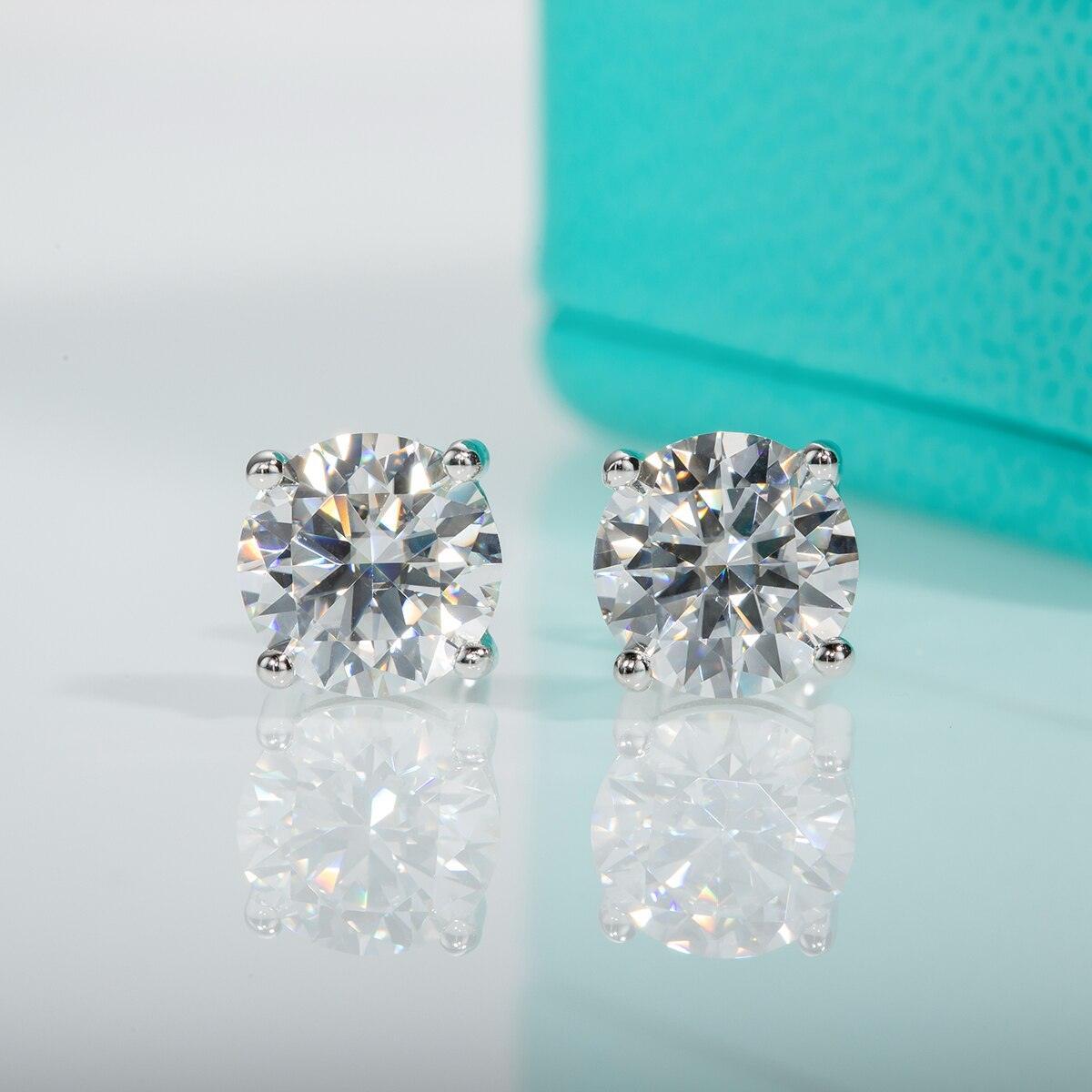 Astonishing 2ct D Color ♥︎ High Quality Moissanite Diamonds ♥︎ Stud Earrings For Women - Fine Jewellery - The Jewellery Supermarket