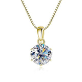 Admirable 1 CT Round cut VVS Real Top Quality Moissanite Diamonds Necklace For Women - Fine Jewellery - The Jewellery Supermarket