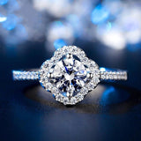 BEST GIFT IDEAS - Lovely Trendy AAA+ Cubic Zirconia Diamonds Clover Ring - The Jewellery Supermarket
