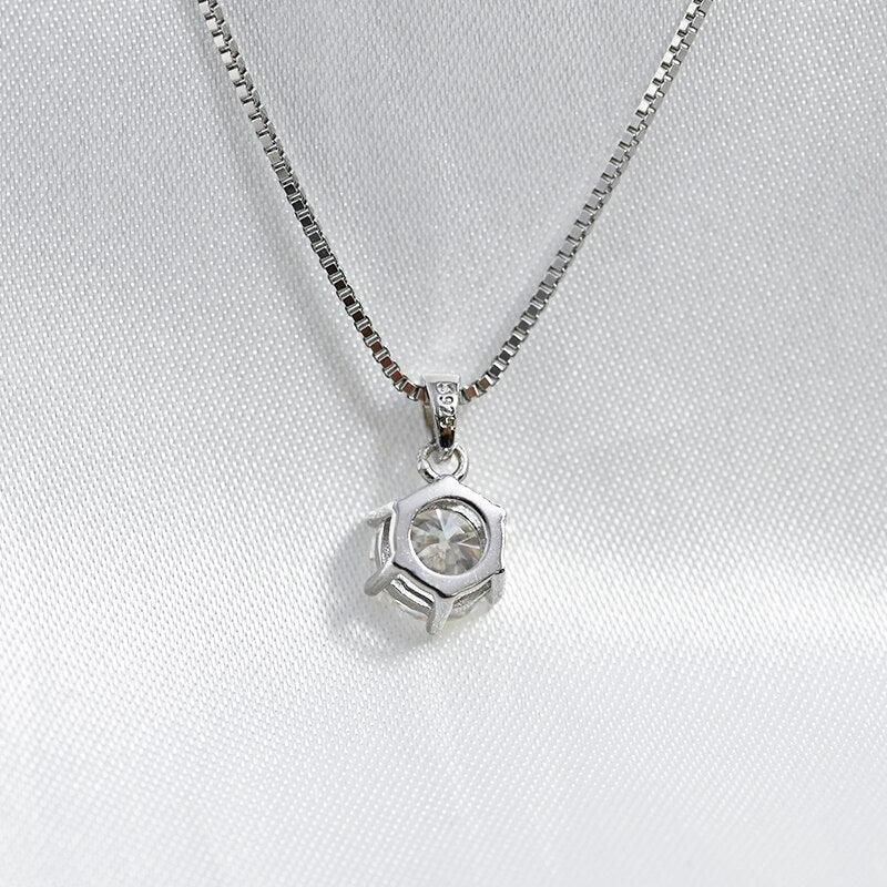 Super 1 or 2 Carat 6 Prong Real High Quality Moissanite Diamonds Necklace For Women - Luxury Fine Jewellery - The Jewellery Supermarket