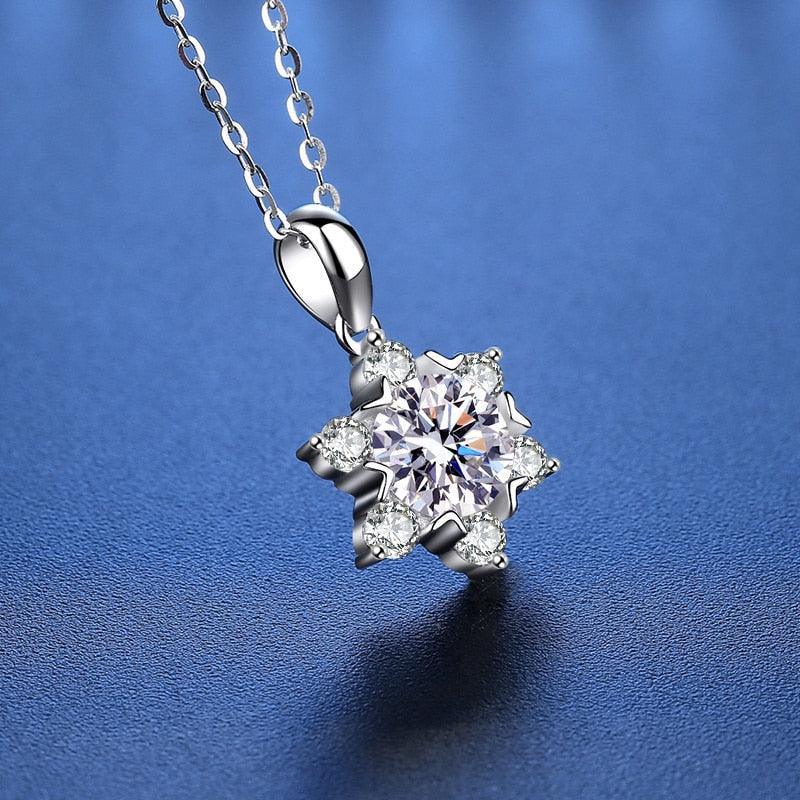 1 Carat VVS D Color High Quality Moissanite Diamonds Snowflake Star of David Design Pendant - Fine Jewellery - The Jewellery Supermarket