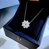 Terrific Flower Design 3ct High Quality Moissanite Diamonds Necklace Pendants - Luxury Jewellery - The Jewellery Supermarket